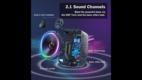 DOSS PartyBoom Speaker with 60W Immersive Sound