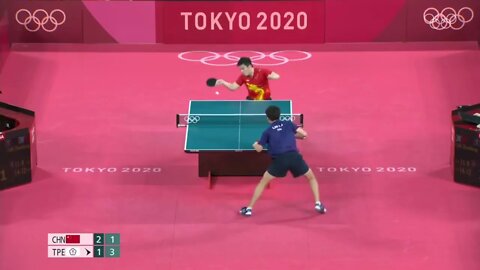 Fan Zhendong vs Lin Yun Ju SF Tokyo 2020 Olympic Highlights 9