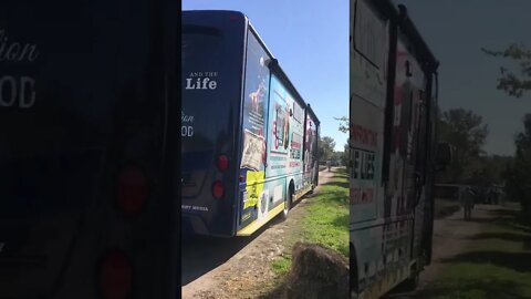 WE WHO SERVED Veterans For America First bus rolls into farmland during the JF Trump Bus Tour 10/22