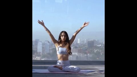 Yoga Woman | Balancing and Meditating #yoga #yogalife #music #meditation #shorts #short 1 Minute #1