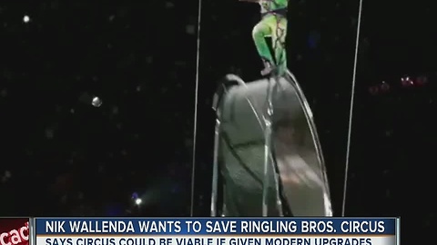 Nik Wallenda wants to save Ringling Bros. circus