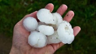 Freak hailstorm hits Germany