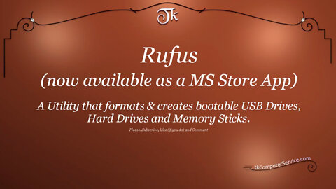 Apps : Rufus - Microsoft Store App (UWP App)