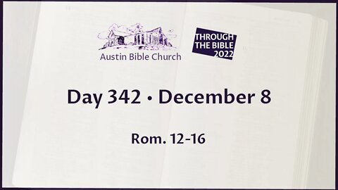 Through the Bible 2022 (Day 342)