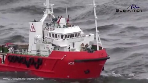 rc Offshore Ship AZIZ | fighting big waves! 🌊🚤🎬