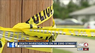 Police investigate a death inside a Cape Coral home