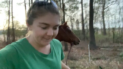 My sister & I went on a trail ride