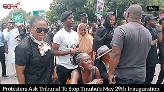 Massive Protest in Abuja flog Inec chaiman & Ask Tribunal To Stop Tinubu’s Inauguration