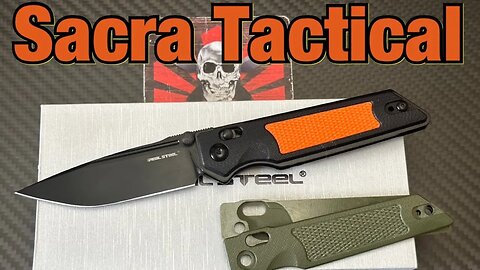 Real Steel Sacra Tactical integral knife ! We’re swapping scales & it’s easy !!