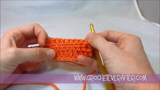 Left Hand Half Double Crochet Tutorial #7: HDC in the Back Loop Only