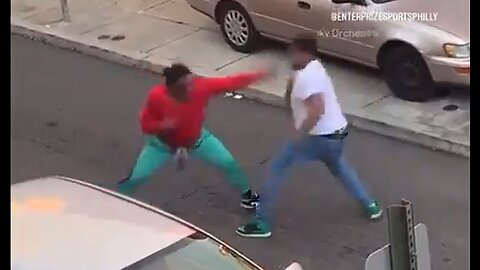Grown Men Fighting In The Street & One's Wearing A Strapon