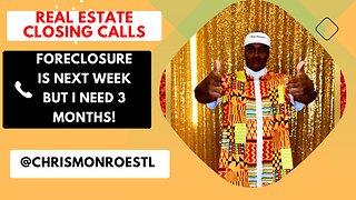 Foreclosure Lead Says He Needs 3 weeks but his auction is next week! @ChrisMonroeSTL