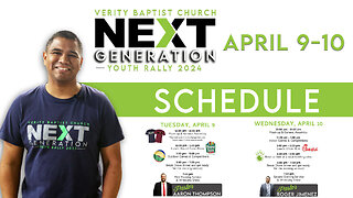 Next Generation Youth Rally Schedule | April 9th-10th