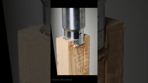 Hydraulic Press Wood SLOWLY