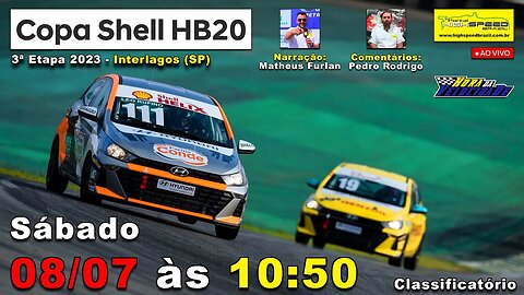 🔴 COPA SHELL HB20 | Classificatório | 3ª Etapa 2023 | Interlagos (SP) | Ao Vivo