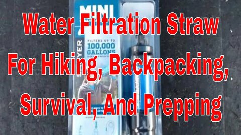 Water Filtration Straw