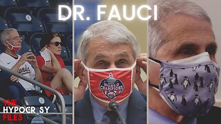 Dr. Fauci-No Mask, 1 Mask, 2 Masks