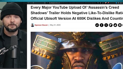 Black Samurai Assassin's Creed NUKED FROM ORBIT, Dislike Ratio Shows GET WOKE GO BROKE In Action