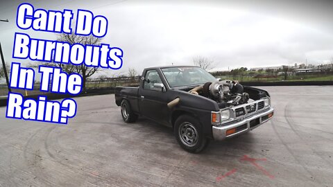 Turbo V8 Hardbody Gets New Injectors and Fails at Burnouts