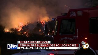 Large brush fire sparks amid thunderstorms in Riverside County