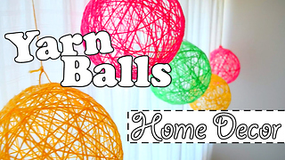 DIY home decor: Yarn balls