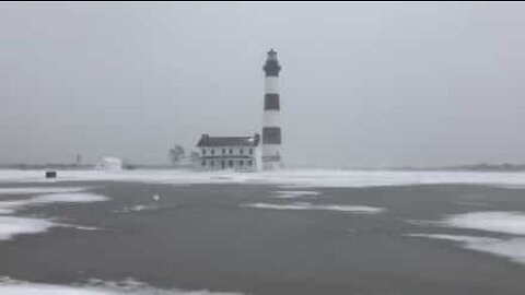 Eerie snowstorm in North Carolina