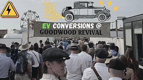 EV Conversions at Goodwood revival. 240Z, Fiat 500, Maserati, Ferrari, Beetle, Porsche 356 & More!