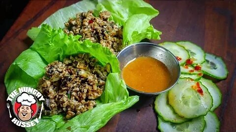 Easy Asian Chicken Lettuce Wraps on the Blackstone