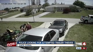 Police looking for attempted trailer theft suspects in Cape Coral