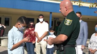 Treasure Coast boy honored for saving family from sinking car