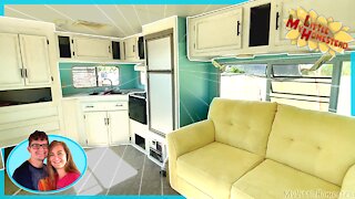 RV Kitchen Cabinets Distressed Paint & Couch Mod Complete! | Weekly Peek Ep293