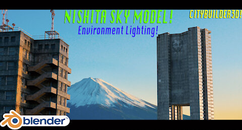 Nishita Sky Model in Blender 2.9 : Ft. CityBuilder3d add-on assets