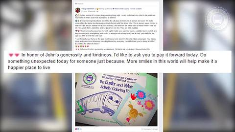 Milwaukee bus driver brightens 4-year-old rider's day