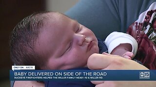 Baby delivered on the side of the road