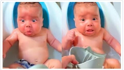 Funniest Babies Playing With Water !! Watch funny reaction