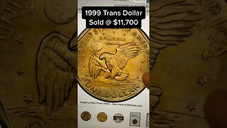 $10,000+ RARE SBA DOLLAR - 1999 TRANSITIONAL PLANCHET GOLD COLORED COIN