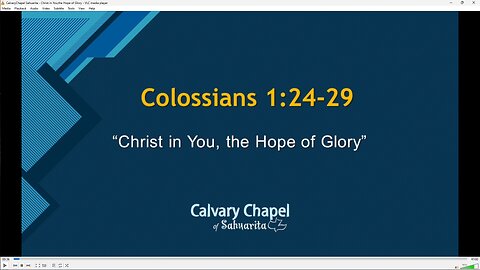 Christ in You, the Hope of Glory