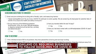 Oakland County requiring businesses to follow guidelines for COVID-19