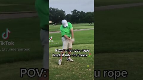 POV: when you snap hook it into the trees ⛳️ #golf