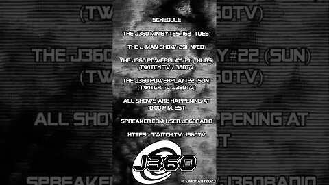 The J360 Schedule: 030723 #schedule #comingsoon #streaming #radioshow