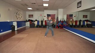 An example of the American Kenpo form Foot Maneuver Set