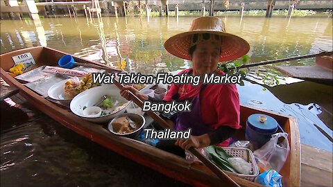 Wat Takien Floating Market in Bangkok, Thailand