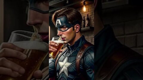 Captain America Drinking Beer #funny #viral #shorts