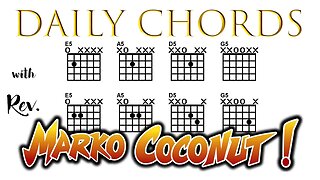 OPEN POWER CHORDS ~ Daily Chords for guitar Special Edition E5 A5 D5 G5 Lesson w Rev. Marko Coconut