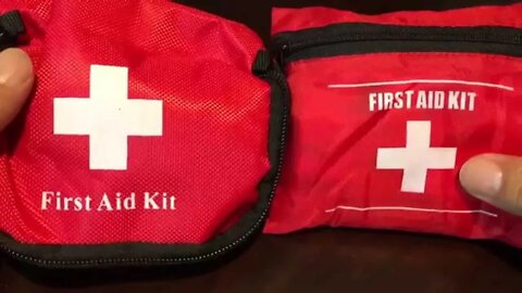 Emergency portable first aid kit pouch bag for survival, travel, home, and sports