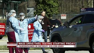 Mass drive-thru testing in Detroit