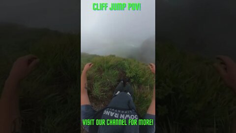 Sweet Cliff Jump POV! #Shorts #Freefall #ExtremeSports #Parachute #Paragliding #CliffJumping