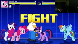 My Little Pony Characters (Twilight Sparkle, Rainbow Dash, And Rarity) VS Homer Simpson In A Battle