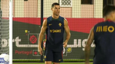 Cristiano Ronaldo LEADS Portugal training after denying reports he wanted to leave on social media