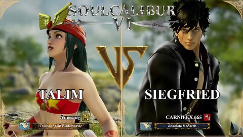 SoulCalibur VI — Amesang (Talim) VS CARNIFEX 665 (Siegfried) | Xbox Series X Casual